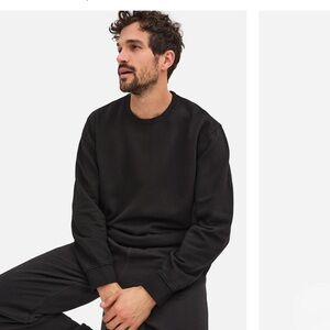 Men's Black Crewneck Sweater - Classic Everyday Sweatshirt